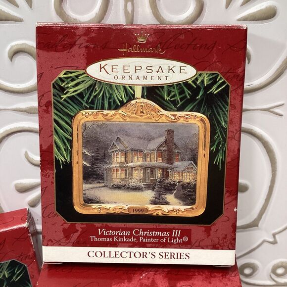 Hallmark Thomas Kinkade Christmas Ornament Collection Four Boxed Decorations - Picture 9 of 16